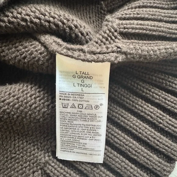 GAP 100% Cotton Oversized Sweater | Size Large Tall - Picture 5 of 5